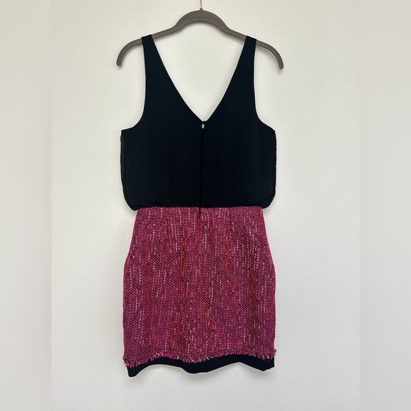 DV by Dolce Vita Black and Pink Tweed Tank Vneck Sleeveless Dress size M - Picture 5 of 6